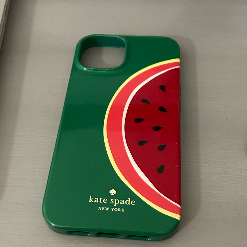Kate Spade iPhone 14 watermelon case; great used condition; smoke free home